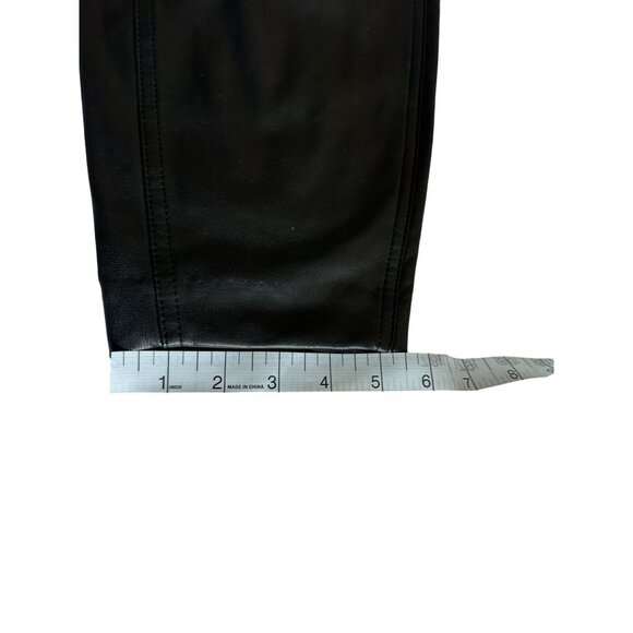 Rafaella Women's Vegan Leather Pants Slacks Sz14 Black Comfort Fit Stretch Waist - Picture 13 of 13